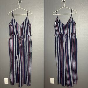 50% OFF Splendid Linen Stripe Jumpsuit Pants